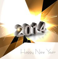 Background for New year 2014 holiday celebration card vector