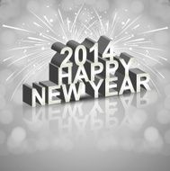 Background for Happy New Year 2014 celebration card design