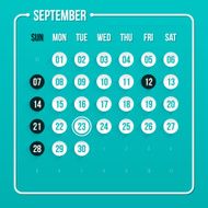 September calendar design