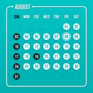 August calendar design