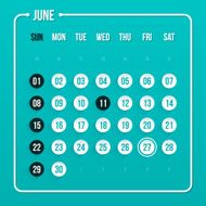 June calendar design