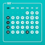 May calendar design