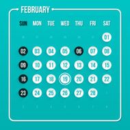 February calendar design