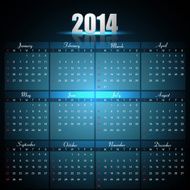 Beautiful Calendar for 2014 template vector