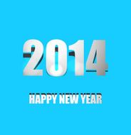 Background for Happy New Year 2014 colorful vector illustration