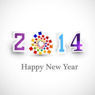Happy new year creative 2014 celebration background vector
