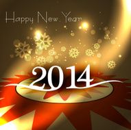 new year for 2014 text colorful background illustration vector