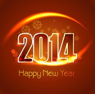 New Year 2014 bright colorful for celebration background illustration