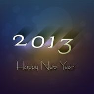 New year shiny 2013 bright background colorful design