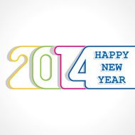 creative happy new year 2014 design