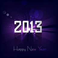 Happy new year 2013 bright colorful celebration background vector