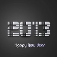 new year 2013 shiny metal colorful background