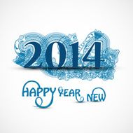 Happy new Year celebration 2014 beautiful stylish design