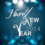 Happy New Year blue colorful Greeting Card vector background