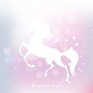 New Year symbol of horse - Illustration vector
