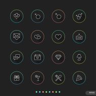 Web &amp; Mobile thin icon sets #8 Relations