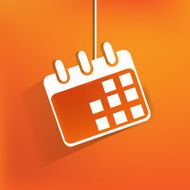 Calendar organizer web icon flat design
