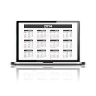 Calendar 2014 in Laptop