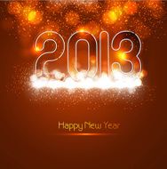 new year glossy 2013 colorful celebration holiday vector