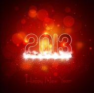 Happy new year 2013 celebration colorful greeting card background vector
