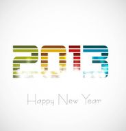 New year 2013 circle white background Vector design