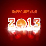 new year circle celebration colorful design