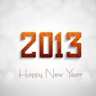 New year 2013 circle white background Vector