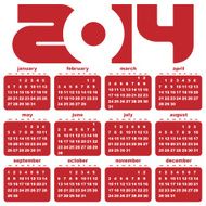 new year 2014 calendar