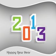 New year stylish 2013 wave colorful vector background