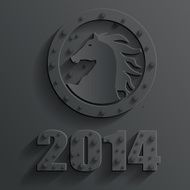 new year horse vector