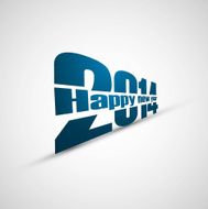Stylish 2014 Happy new year vector illustration