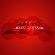 Beautiful stylish shiny 2014 celebration Happy New Year card vector