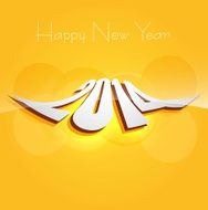 Beautiful 2014 celebration Happy New Year colorful background illustration
