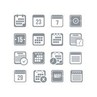 Calendar icon set N9