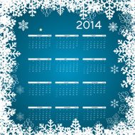 vector illustration 2014 new year calendar N28