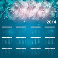 vector illustration 2014 new year calendar N29