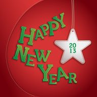 Happy New Year 2013 Patchwork Illustration
