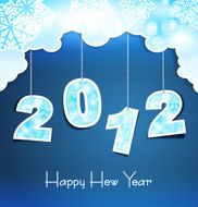 New Year holiday background with the numbers 2012