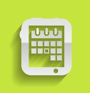 Calendar icon modern flat design