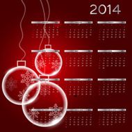 vector illustration 2014 new year calendar N31