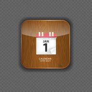 Calendar wood application icons vector illustration N2