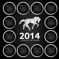 vector illustration 2014 new year calendar N32