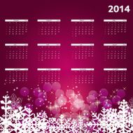 vector illustration 2014 new year calendar N34