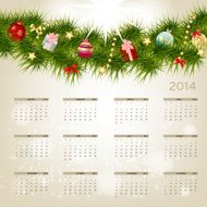 vector illustration 2014 new year calendar N38