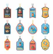 Chinese New Year tag flat banner background set eps10 N70