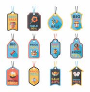 Chinese New Year tag flat banner background set eps10 N71