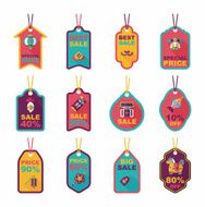 Chinese New Year tag flat banner background set eps10 N74