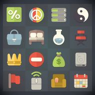 Universal Flat Icons for Web and Mobile Applications Set 21