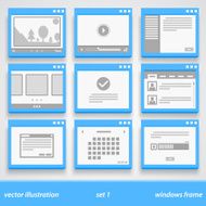 Flat windows frame set 1