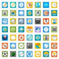 Set flat frame icons
